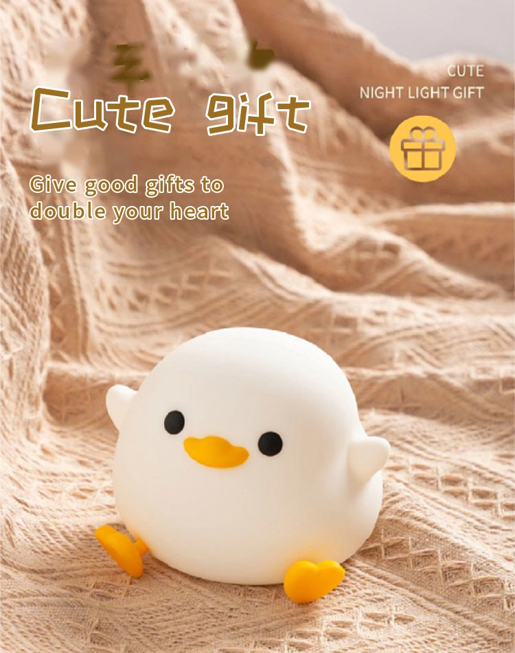 New Duck Bedside Light Bedroom Recharge Sleep Timed Creative Silicone Table Lamp