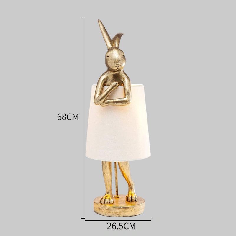 Nordic Zhongshan Indoor Children′s Room Apron Rabbit Lamp Animal Lamp.