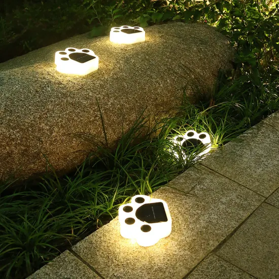 Lampada da terra a LED solare con zampa d'orso Lampada da parete per esterni Lampada da giardino decorativa per atmosfera da giardino