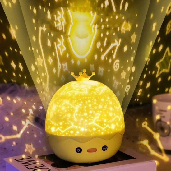 Lampada da comodino con proiettore di stelle e luci notturne per bambini